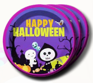 PLATO N. 7 - HAPPY HALLOWEEN/FANTASMA X 12UNDS.