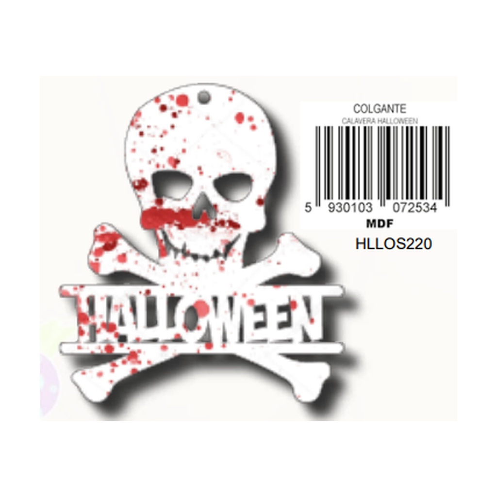 COLGANTE MDF - CALAVERA HALLOWEEN