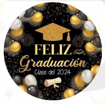 COLGANTE MDF 60 CM REDONDO FELIZ GRADUACION