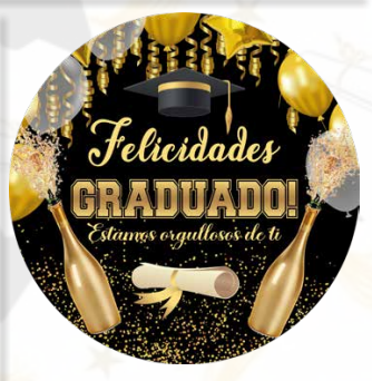 COLGANTE MDF 60 CM REDONDO FELICIDADES GRADUADO
