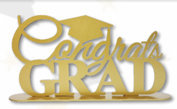 CENTRO DE MESA MDF 30 CM LAMINADO - CONGRATS GRAD