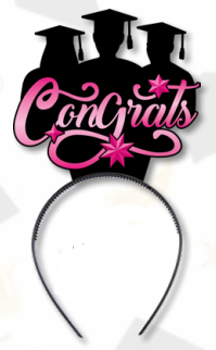 DIADEMA - ALUMNOS CONGRATS / ROSA NEON X1