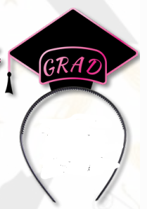 DIADEMA - BIRRETE GRAD / ROSA NEON X1