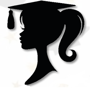 COLGANTE MDF 45CM - MUJER GRADUADA / NEGRO