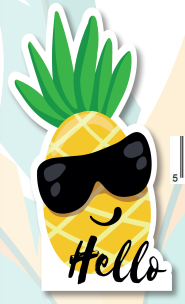 AFICHE PVC 60 CM - PIÑA HELLO