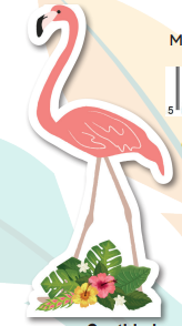 AFICHE MDF 90 CM - FLAMINGO RECTO