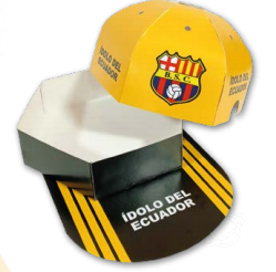 CAJA GORRA DE CARTULINA - BARCELONA X2 UNDS.