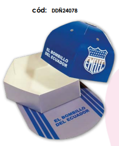 CAJA GORRA DE CARTULINA - EMELEC X2 UNDS.