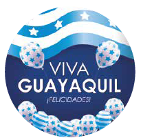 BACKING 60 CM PVC - VIVA GUAYAQUIL / FONDO AZUL
