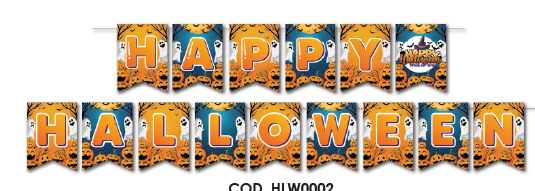 GUIRNALDA COUCHE - HAPPY HALLOWEEN / NARANJA