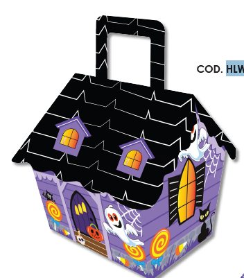 CAJA CARTULINA CASA GRANDE - FANTASMA NEGRO / LILA