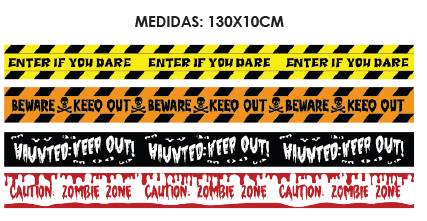 CINTA 130X10 CM - ESCENA DEL CRIMEN X4 PIEZAS