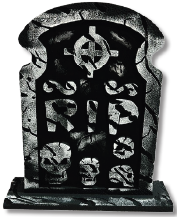 TUMBAS DE 40 CM ESPUMAFLEX - RIP 4 CALAVERA / OSCURO MOD A