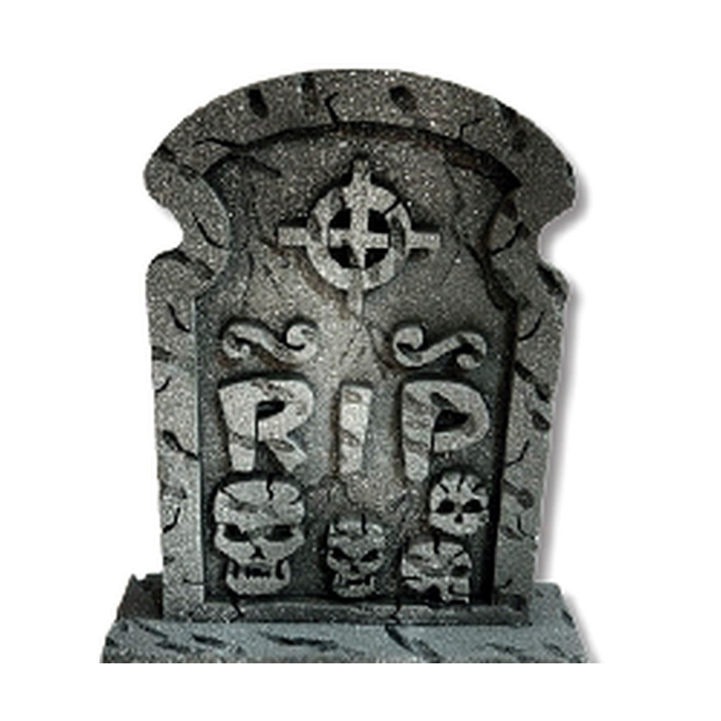 TUMBAS DE 40 CM ESPUMAFLEX - RIP 4 CALAVERA / CLARO MOD B