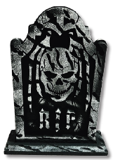 TUMBAS DE 40 CM ESPUMAFLEX - RIP CALAVERA MURCIELAGO / OSCURO MOD A