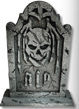 TUMBAS DE 40 CM ESPUMAFLEX - RIP CALAVERA MURCIELAGO / CLARO MOD B