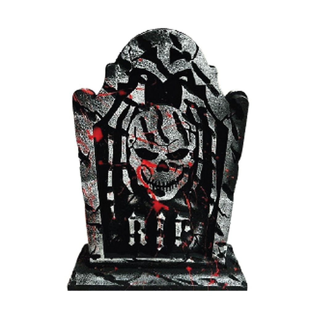 TUMBAS DE 40 CM ESPUMAFLEX - RIP CALAVERA MURCIELAGO / SANGRIENTO MOD A