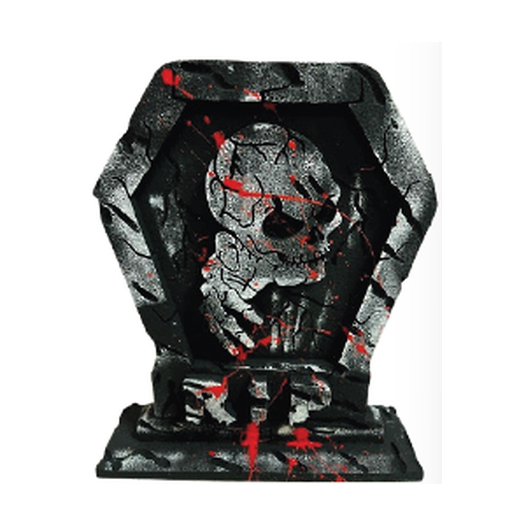 TUMBAS DE 40 CM ESPUMAFLEX - RIP CALAVERA MANO / SANGRIENTO MOD A