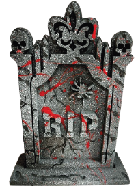 TUMBAS DE 40 CM ESPUMAFLEX - RIP ARAÑA / SANGRIENTO MOD B