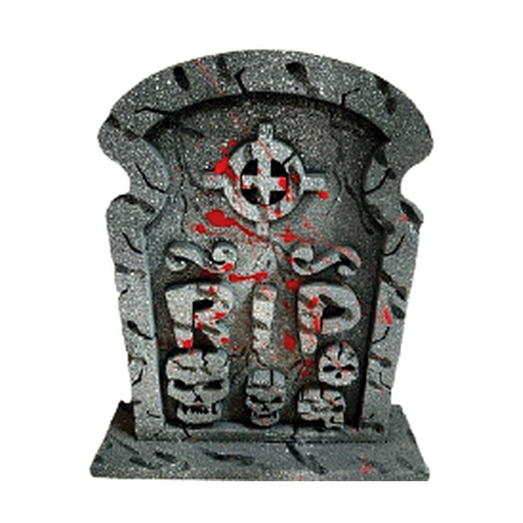 TUMBAS DE 40 CM ESPUMAFLEX - RIP 4 CALAVERA / SANGRIENTO MOD B