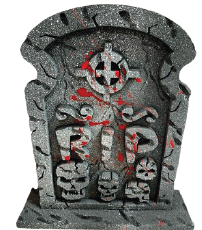 TUMBAS DE 40 CM ESPUMAFLEX - RIP 4 CALAVERA / SANGRIENTO MOD B