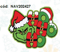 COLGANTE PVC 47 CM - GRINCH / HOHOHO