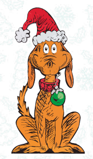 AFICHE MDF 60 CM - PERRO MAX / NAVIDEÑO