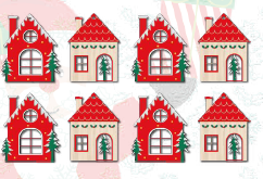 COLGANTE MDF 10X8 CM - CASAS DE NAVIDAD