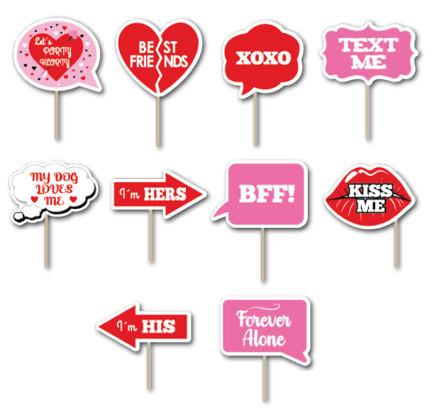 PROPS SAN VALENTINES DAY X10 UNDS.