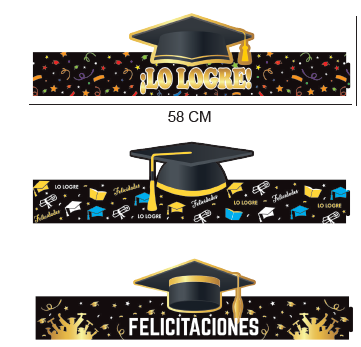 CORONAS CARTULINAS DE GRADUACION X3 UNDS