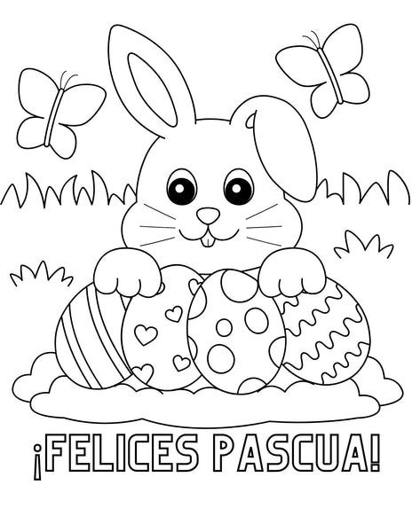 KIT PINTURA EN LIENZO 20x30 CM - FELICES PASCUA/ CONEJO - MARIPOSAS Y HUEVOS