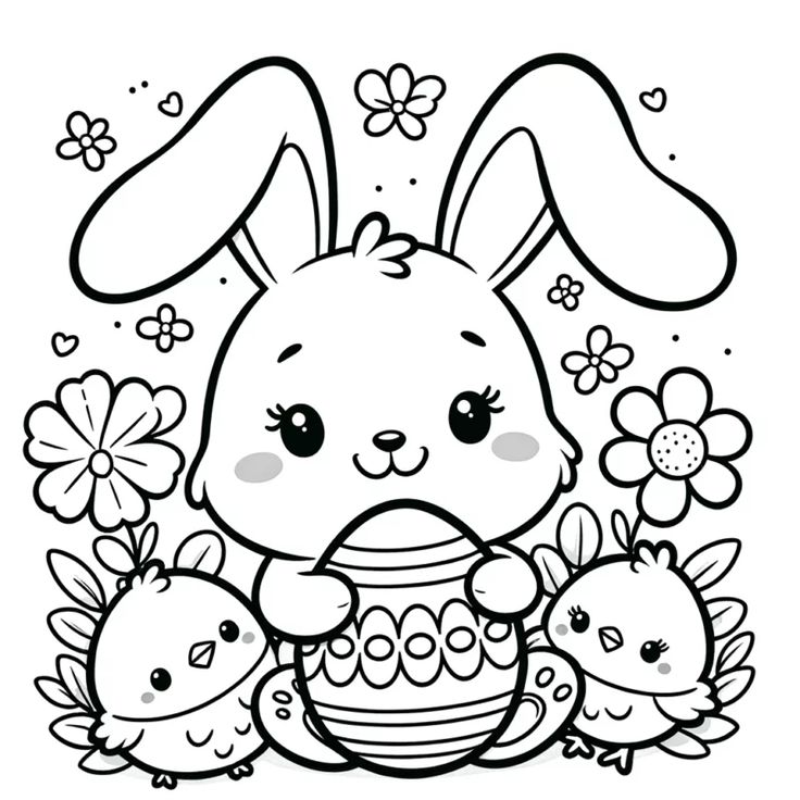 KIT PINTURA EN LIENZO 20x30 CM - FELICES PASCUA/ CONEJO - FLORES Y POLLITOS