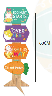 SEÑALETICA MDF 60 CM - EGG HUNT STARTS