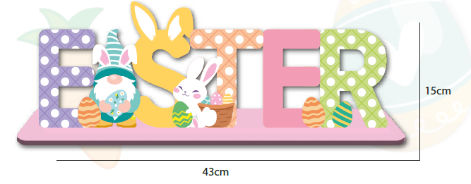 CENTRO DE MESA 15X43 CM - PASCUA/ EASTER