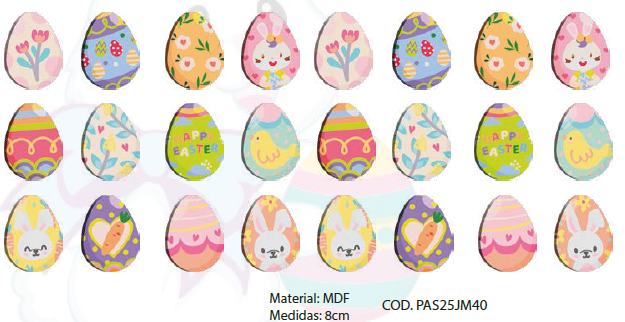 JUEGO DE MEMORIA PASCUA MDF 8CM - SURTIDOS X24 PZAS