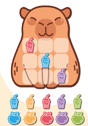 3 EN RAYA MDF 18X21CM - CAPIBARA 10 PZAS