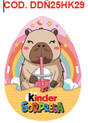 HUEVO KINDER ALCANCIA 17X5CM - CAPIBARA NIÑA