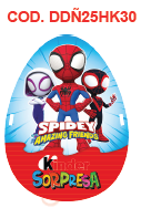 HUEVO KINDER ALCANCIA 17X5CM - SPIDEY Y SUS AMIGOS
