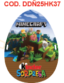 HUEVO KINDER ALCANCIA 17X5CM - MINECRAFT