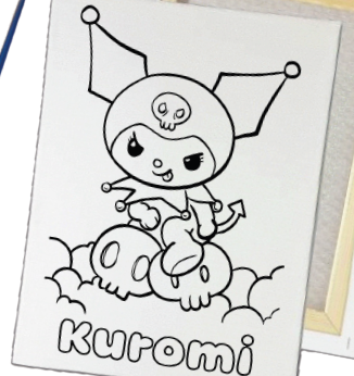 KIT PINTURA DE LIENZOS 20X30CM - KUROMI EN LAS NUBES