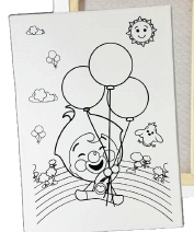 KIT PINTURA DE LIENZOS 20X30CM - PLIM PLIM CON GLOBOS