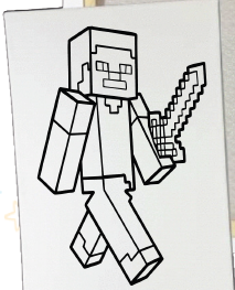 KIT PINTURA DE LIENZOS 20X30CM - MINECRAFT SOLO