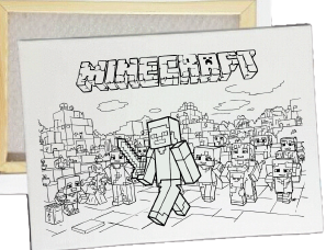 KIT PINTURA DE LIENZOS 20X30CM - MINECRAFT GRUPO