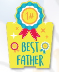 CAJA 11X11CM CON RELIEVE - BEST FATHER #1