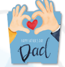 CAJA 11X11CM CON RELIEVE - HAPPY FATHER´S DAY DAD / MANITOS