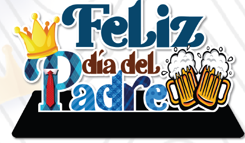 CENTRO DE MESA 38X20CM - FELIZ DIA DEL PADRE/ JARROS DE CERVEZA