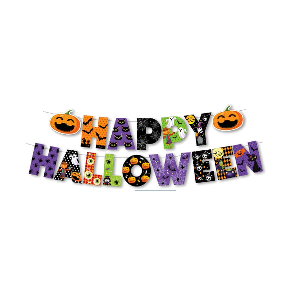 GUIRNALDA JUMBO CARTULINA - HAPPY HALLOWEEN - INFANTIL MULTICOLOR