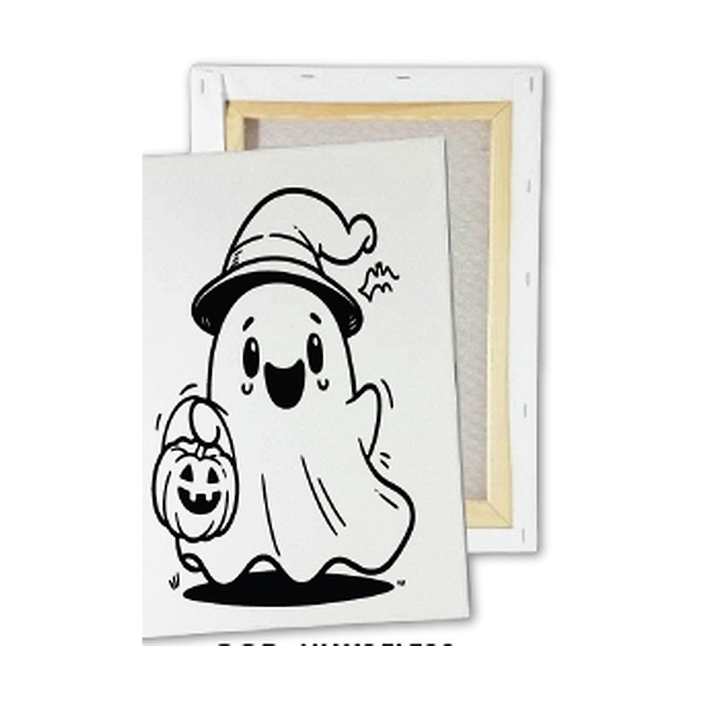 LIENZO 20X30 CM - FANTASMA CON SOMBRERO