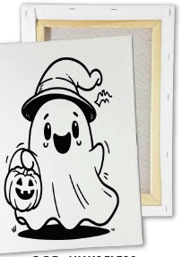 LIENZO 20X30 CM - FANTASMA CON SOMBRERO