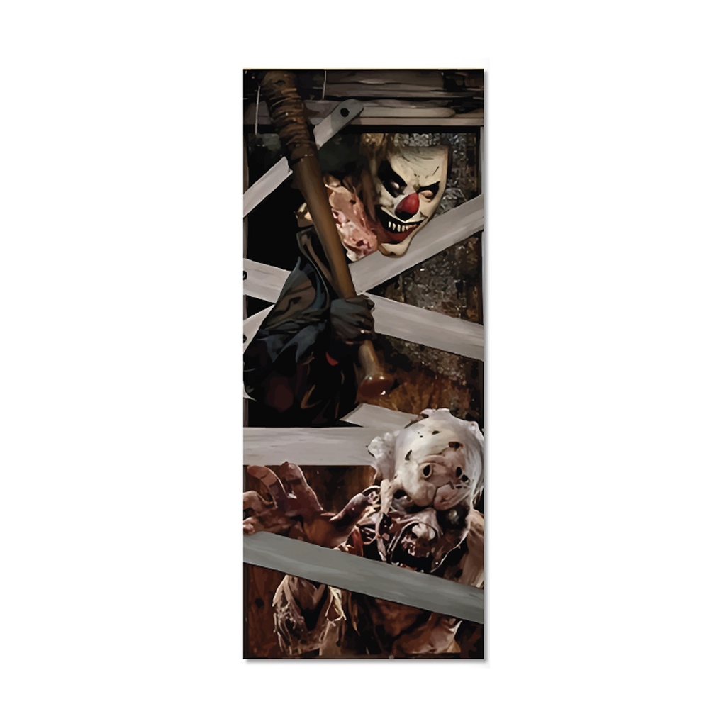 LONA PARA PUERTAS 75X200 CM - PAYASO DE TERROR